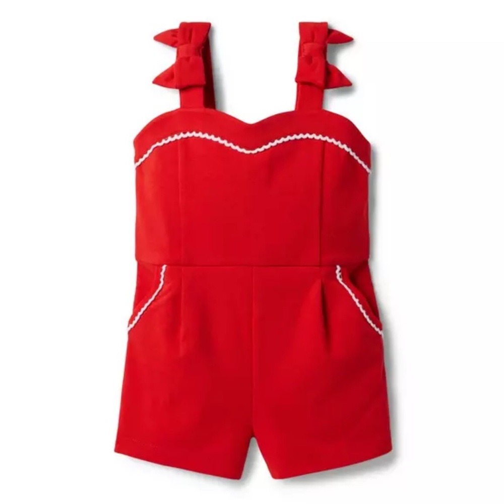 Vibrant Red Jumpsuit with Sweetheart Neckline and Adjustable Straps